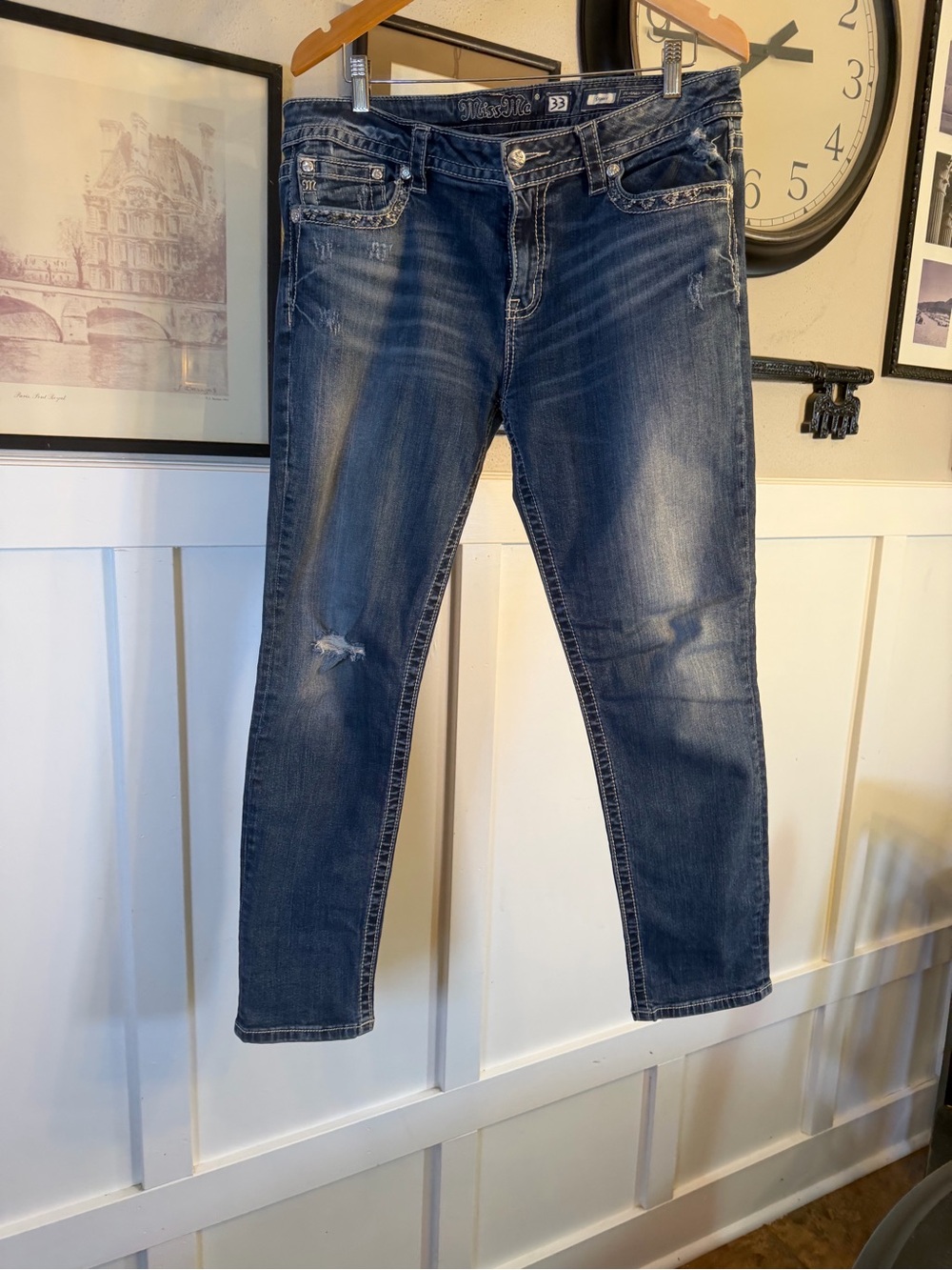 Miss Me Skinny Jeans Size 33 k439